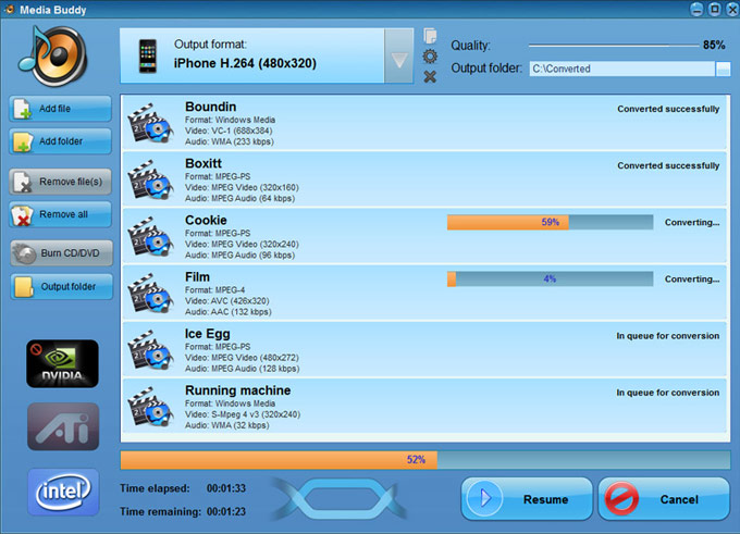 Konvertieren von Audio mit SoundTaxi Media Converter