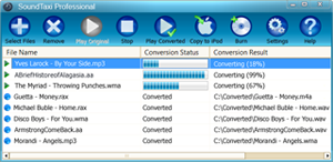 Converting music with SoundTaxi Media Converter