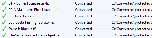 Protected files converted